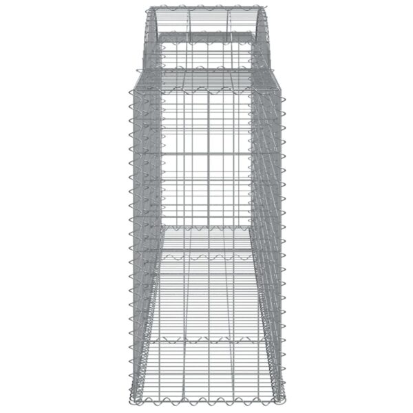 vidaXL Arched Gabion Basket 300x50x100/120 cm Galvanised Iron - Image 4