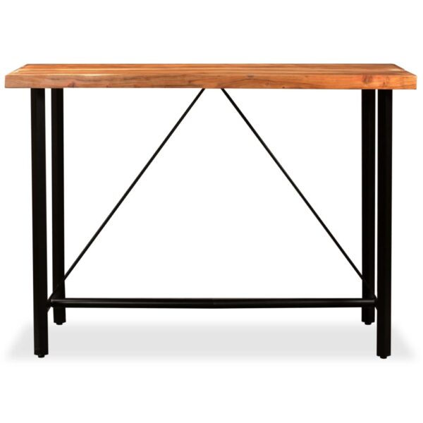 vidaXL Bar Table 150x70x107 cm Solid Acacia Wood - Image 2
