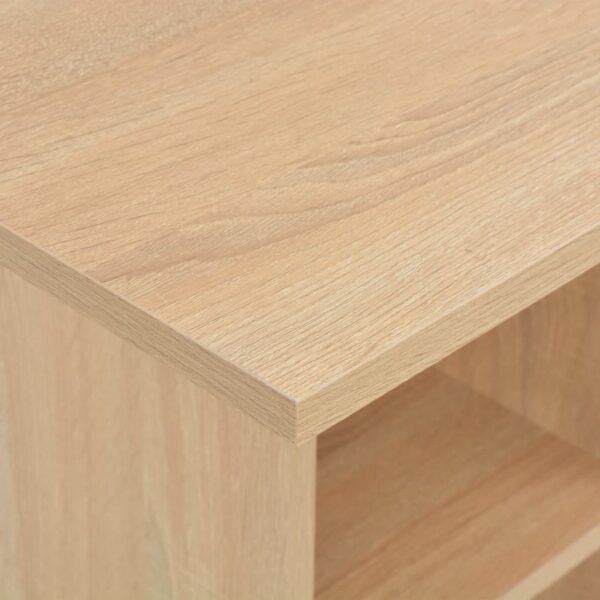 vidaXL Bar Table Oak 60x60x110 cm - Image 4