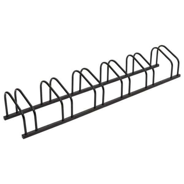 vidaXL Bike Rack for 6 Bikes Black Steel - Image 1