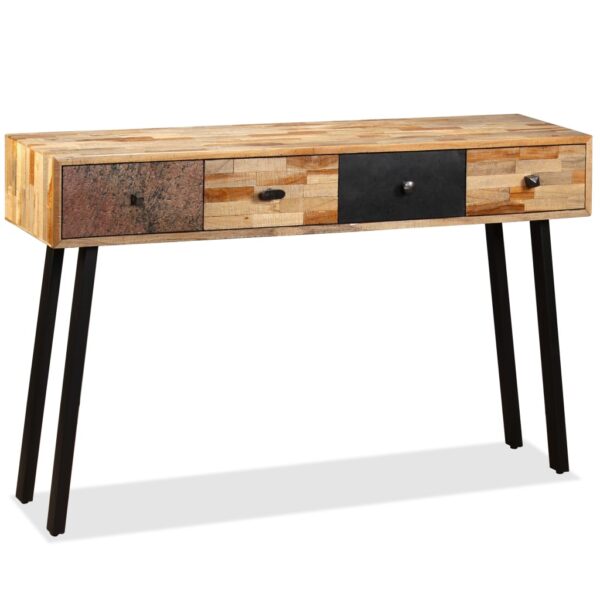 vidaXL Console Table 120x30x76 cm Solid Reclaimed Teak - Image 2