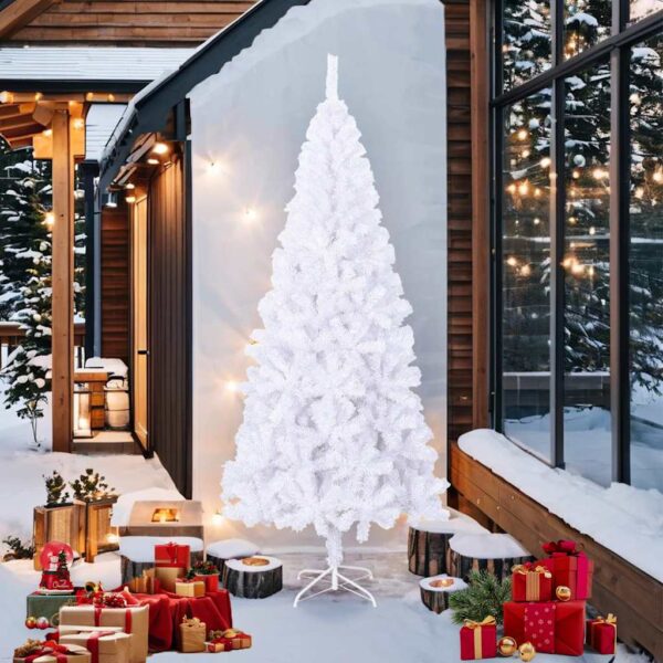 vidaXL Artificial Christmas Tree L 240 cm White - Image 2