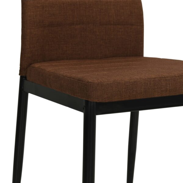 vidaXL Dining Chairs 2 pcs Brown Fabric - Image 6