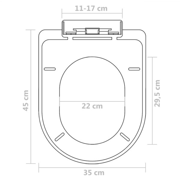 vidaXL Toilet Seats with Soft Close Lids 2 pcs Plastic White - Image 8
