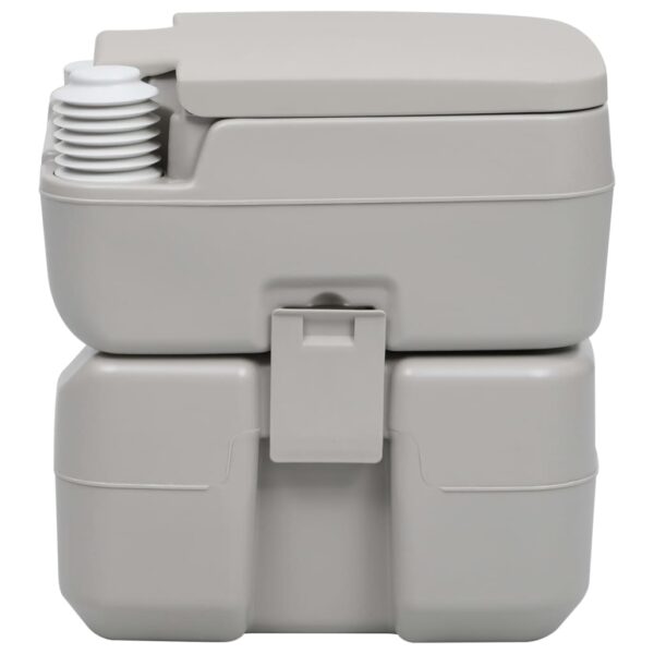 vidaXL Portable Camping Toilet Grey 20+10 L - Image 3