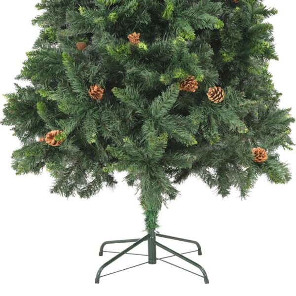 vidaXL Artificial Christmas Tree with Pine Cones Green 210 cm - Image 7