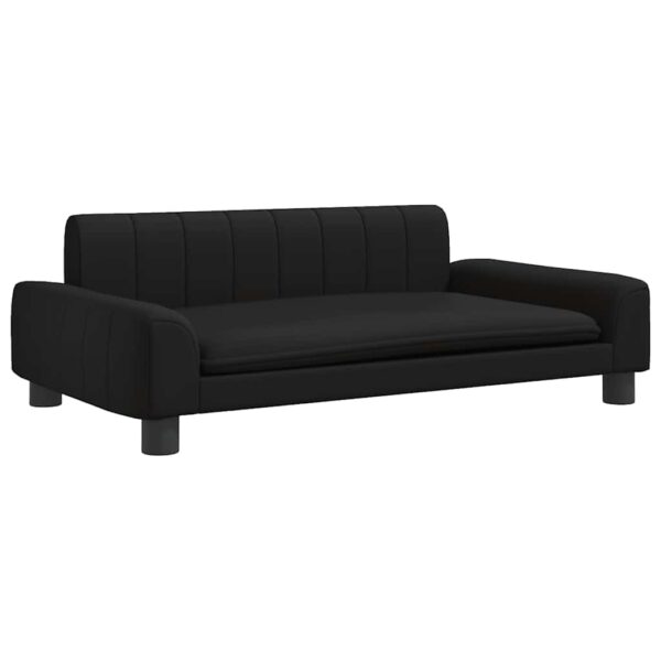 vidaXL Dog Bed Black 90x53x30 cm Faux Leather - Image 2
