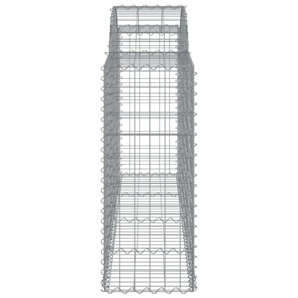 vidaXL Arched Gabion Basket 200x50x100/120 cm Galvanised Iron - Image 4