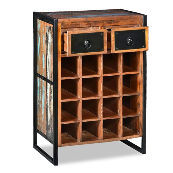 vidaXL Wine Rack for 16 Bottles Solid Reclaimed Wood - Image 12