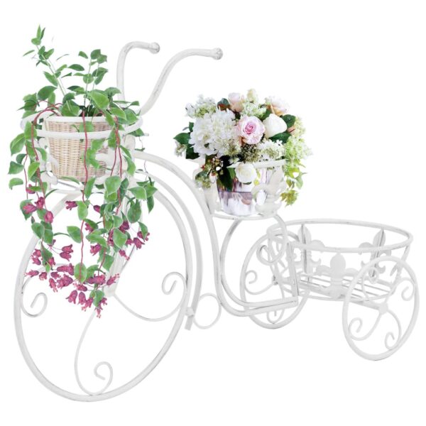 vidaXL Plant Stand Bicycle Shape Vintage Style Metal - Image 1