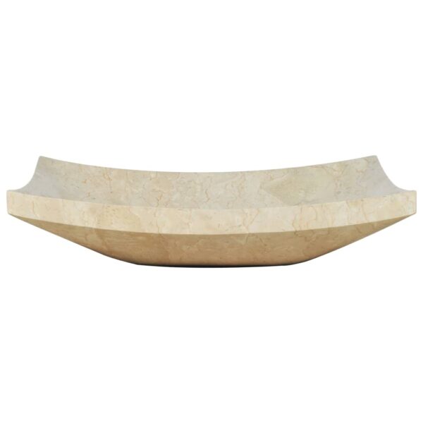 vidaXL Sink 50x35x12 cm Marble Cream - Image 4