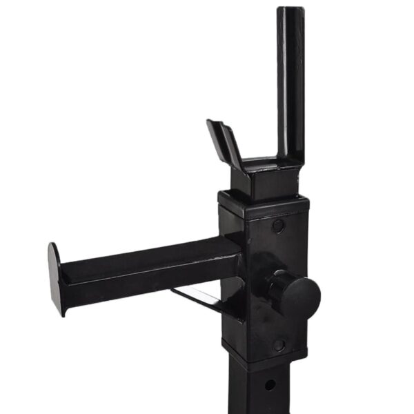 vidaXL Barbell Squat Rack with Barbell and Dumbbell Set 60.5 kg - Image 5