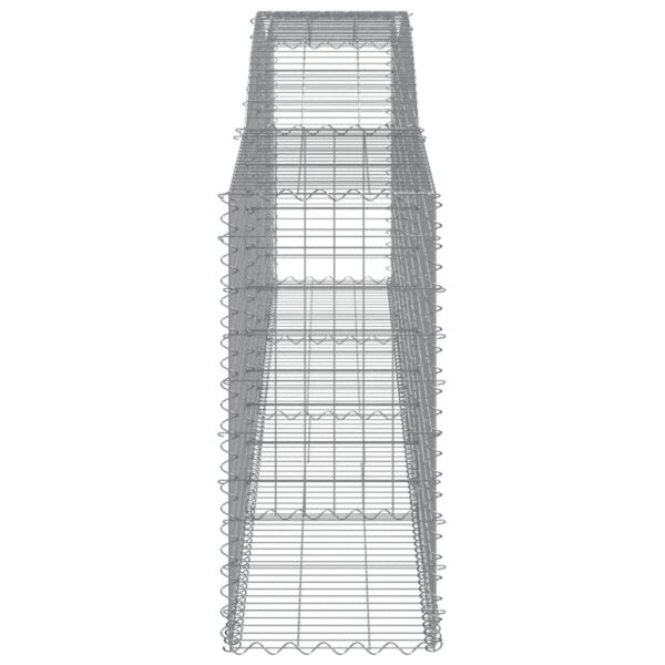 vidaXL Arched Gabion Basket 400x50x100/120 cm Galvanised Iron - Image 4