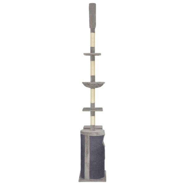 vidaXL Cat Tree with Sisal Scratching Posts Grey 260 cm - Image 3