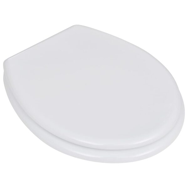vidaXL Toilet Seats with Lids 2 pcs MDF White - Image 2