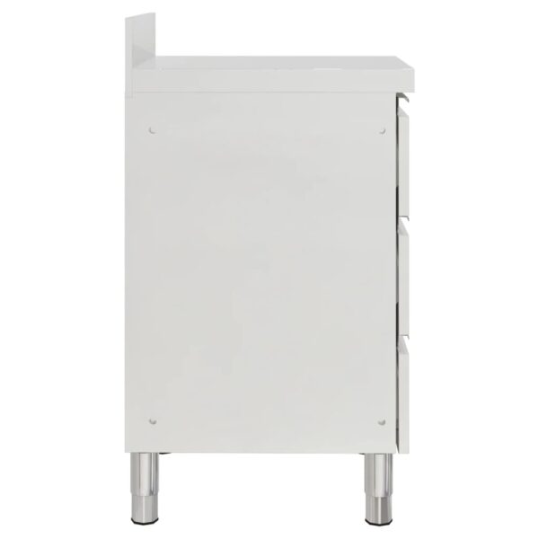 vidaXL Commercial Kitchen Cabinet with 3 Drawers 50x60x96 cm - Image 4