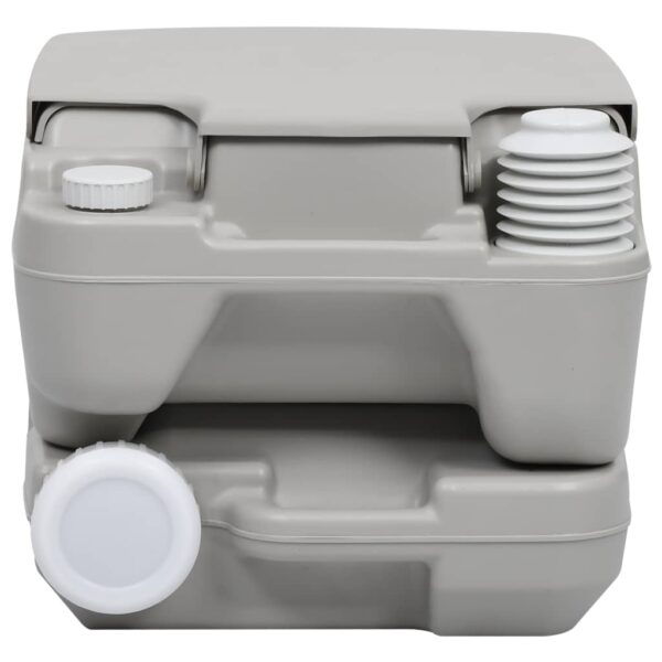 vidaXL Portable Camping Toilet Grey 10+10 L - Image 4