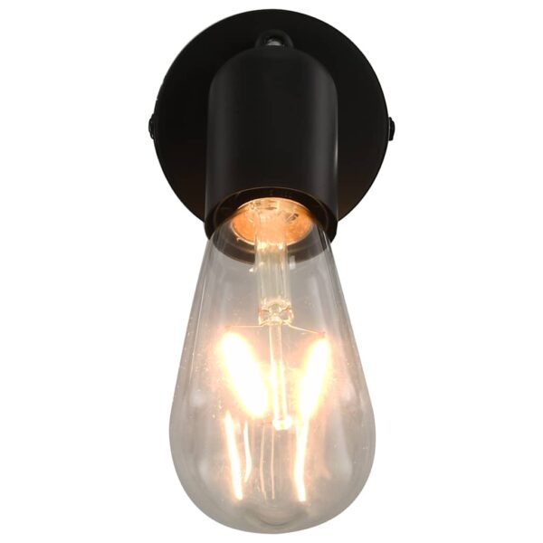 vidaXL Spot Lights 2 pcs with Filament Bulbs 2 W Black E27 - Image 5
