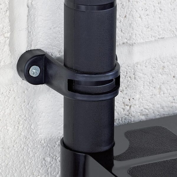 vidaXL Storage Shelf 4-Tier Black 122x30.5x130 cm Plastic - Image 7