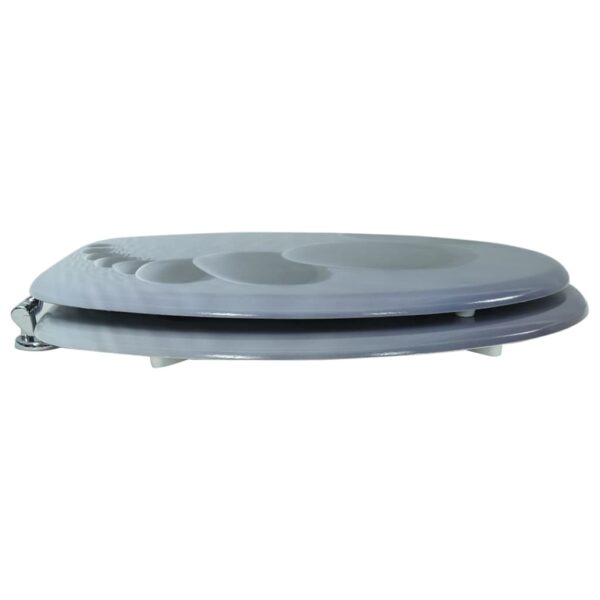 vidaXL WC Toilet Seat MDF Lid Stones - Image 5