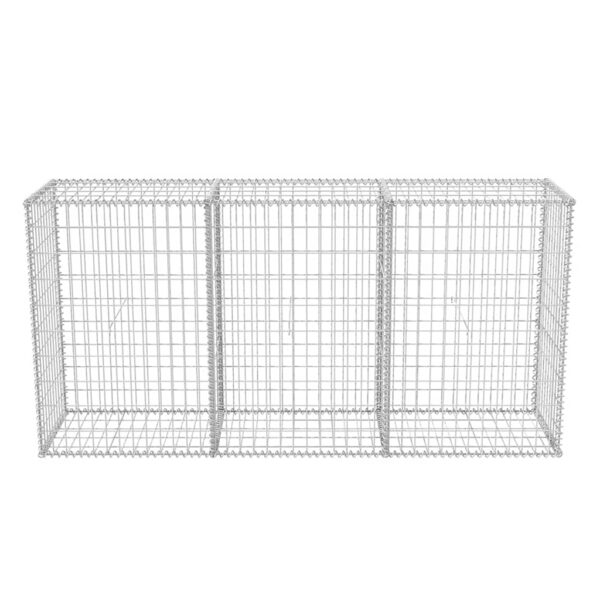 vidaXL Gabion Basket Galvanised Steel 200x50x100 cm - Image 5