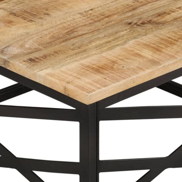 vidaXL Coffee Table 68x68x35 cm Solid Mango Wood - Image 3