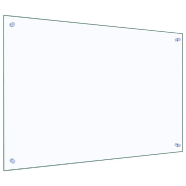 vidaXL Kitchen Backsplash Transparent 90x60 cm Tempered Glass - Image 5