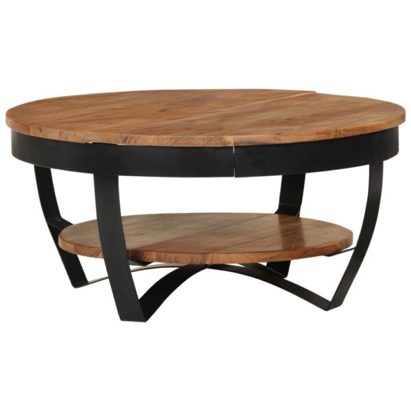 vidaXL Coffee Table 65x65x32 cm Solid Acacia Wood - Image 1