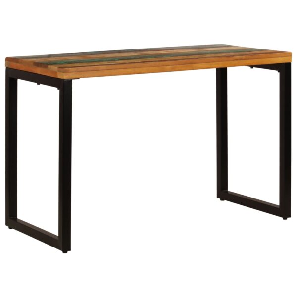 vidaXL Dining Table 115x55x76 cm Solid Reclaimed Wood and Steel - Image 2