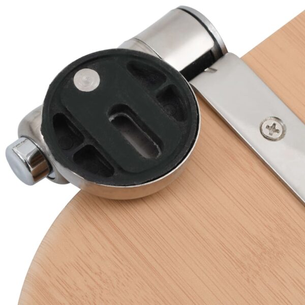 vidaXL WC Toilet Seat with Soft Close Lid MDF Bamboo Design - Image 7