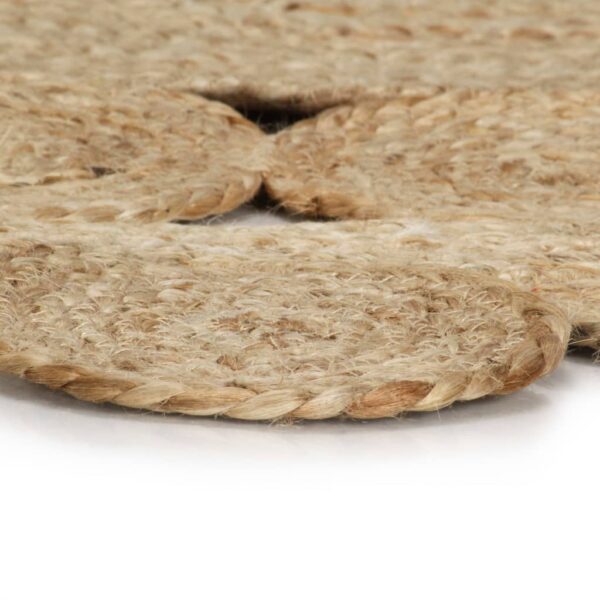 vidaXL Handmade Rug Braided Jute 90 cm - Image 3