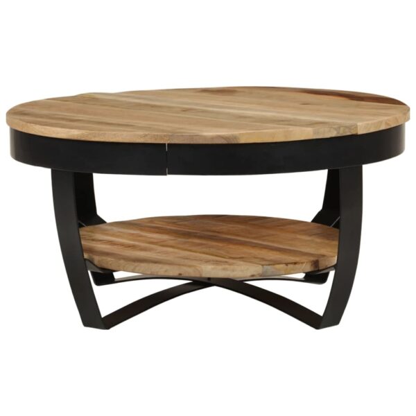 vidaXL Coffee Table 65 cm Solid Rough Mango Wood - Image 3