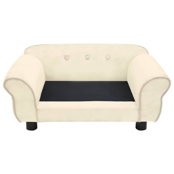 vidaXL Dog Sofa Cream 72x45x30 cm Plush - Image 5