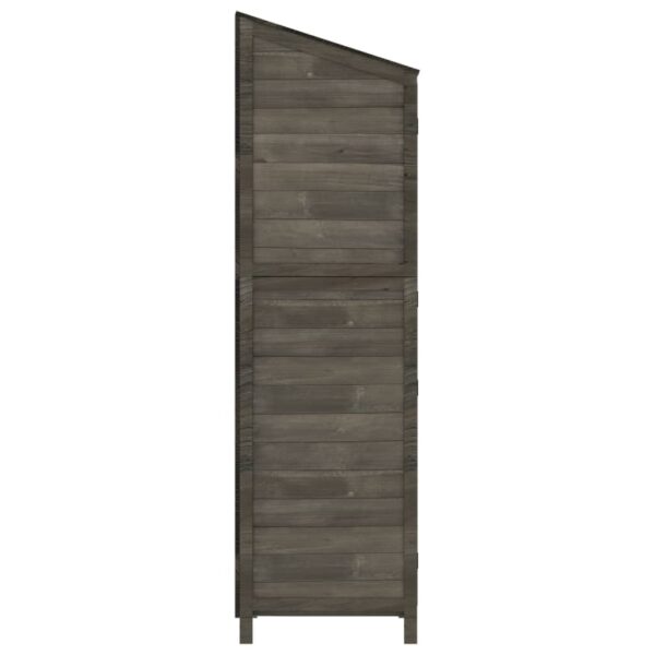 vidaXL Garden Shed Anthracite 55x52x174.5 cm Solid Wood Fir - Image 5