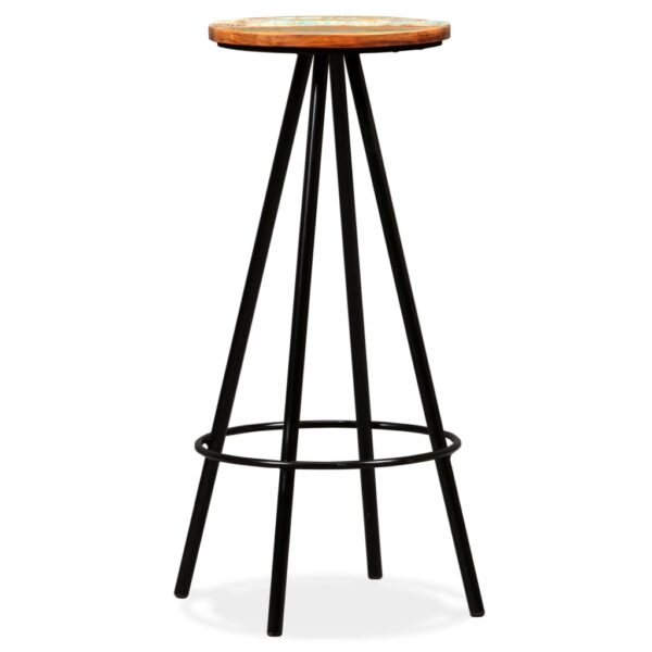 vidaXL Bar Stools 4 pcs Solid Reclaimed Wood - Image 7
