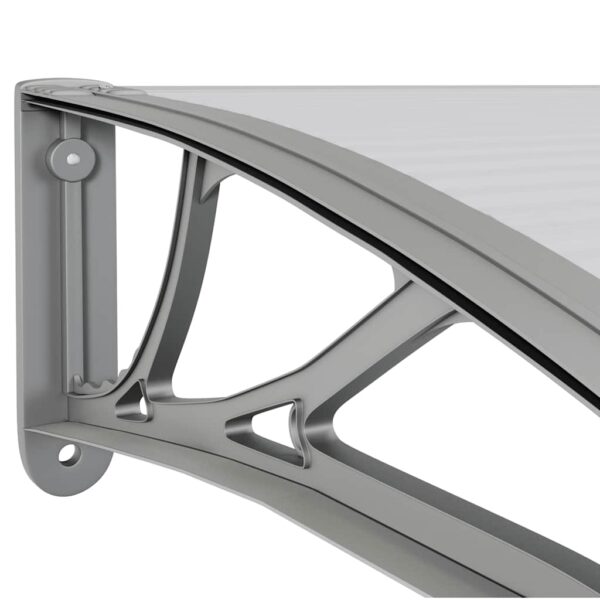 vidaXL Door Canopy Grey 150x100 cm Polycarbonate - Image 6
