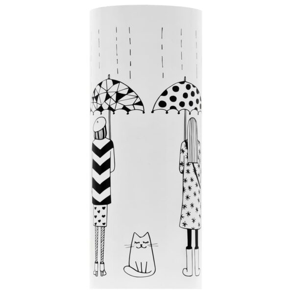 vidaXL Umbrella Stand Women Steel White - Image 2