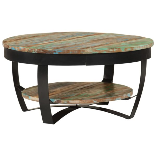 vidaXL Coffee Table 65 cm Solid Reclaimed Wood - Image 1