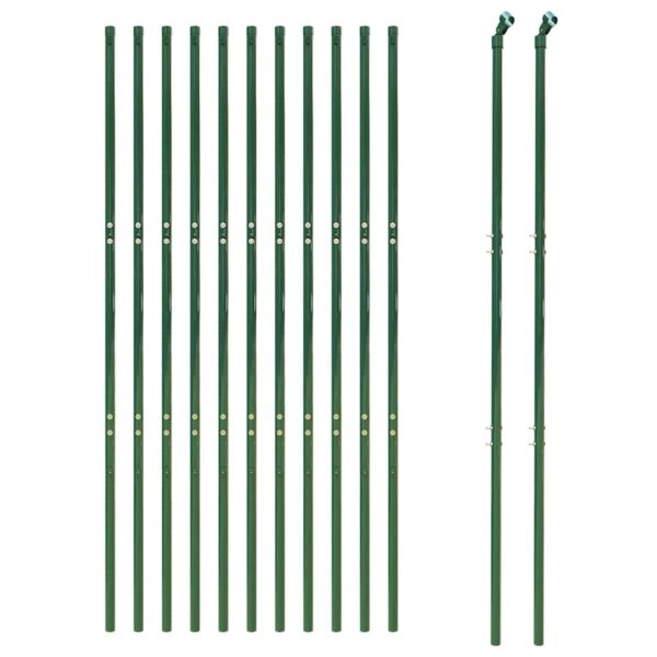 vidaXL Wire Mesh Fence Green 1.6x25 m Galvanised Steel - Image 3
