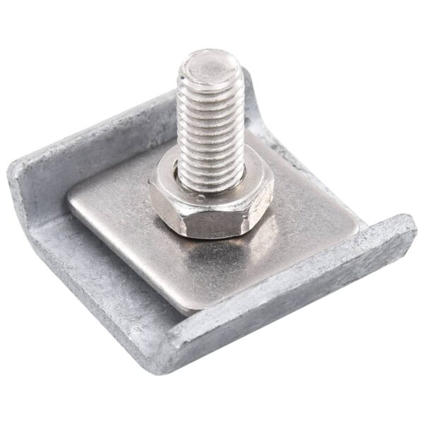 vidaXL Grid Mat Connector 25 Sets Silver - Image 2