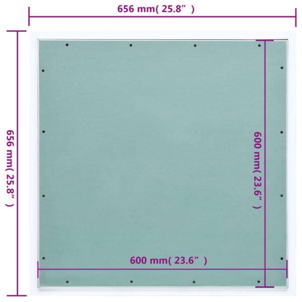 vidaXL Access Panel with Aluminium Frame and Plasterboard 600x600 mm - Image 9