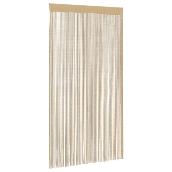 vidaXL String Curtains 2 pcs 140x250 cm Beige - Image 3