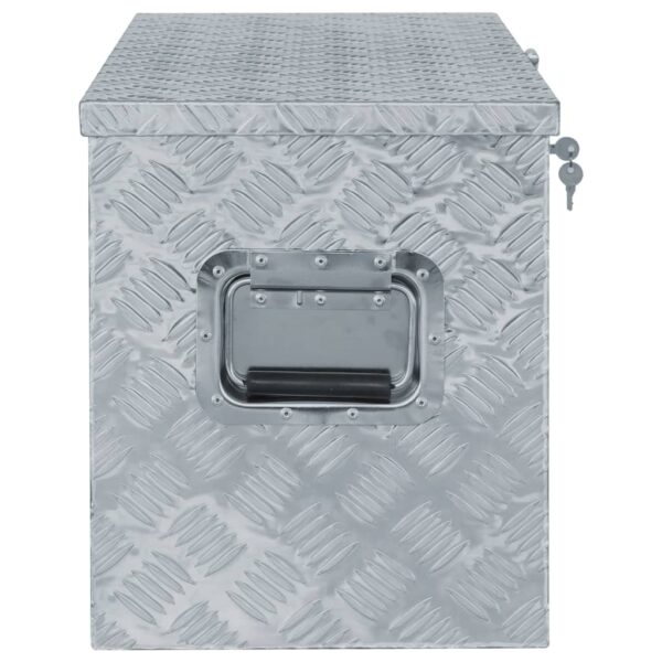 vidaXL Aluminium Box 90.5x35x40 cm Silver - Image 2