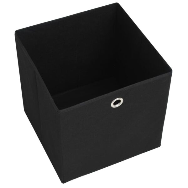 vidaXL Storage Boxes 10 pcs Non-woven Fabric 32x32x32 cm Black - Image 5