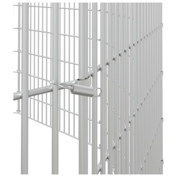 vidaXL Free Range Animal Enclosure 12-Panel 54x60 cm Galvanised Iron - Image 6
