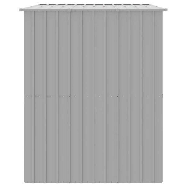 vidaXL Dog House with Roof Light Grey 214x153x181 cm Galvanised Steel - Image 4