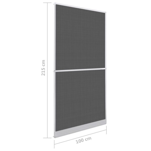 White Hinged Insect Screen for Doors 100 x 215 cm - Image 9