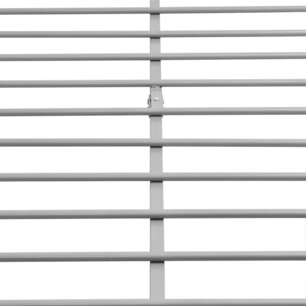 vidaXL Bed Frame without Mattress Grey Metal Double Size - Image 6