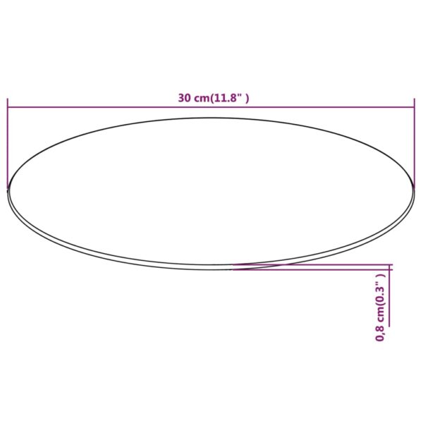 vidaXL Table Top Tempered Glass Round 300 mm - Image 4