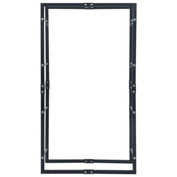 vidaXL Firewood Rack Black 80x25x150 cm Steel - Image 3